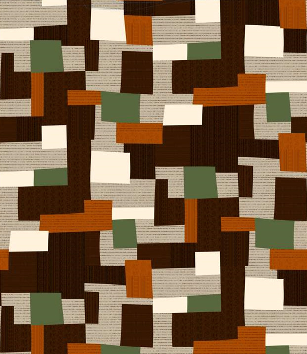 复古几何拼贴风面料印花素材,适用于服装印花设计与定制