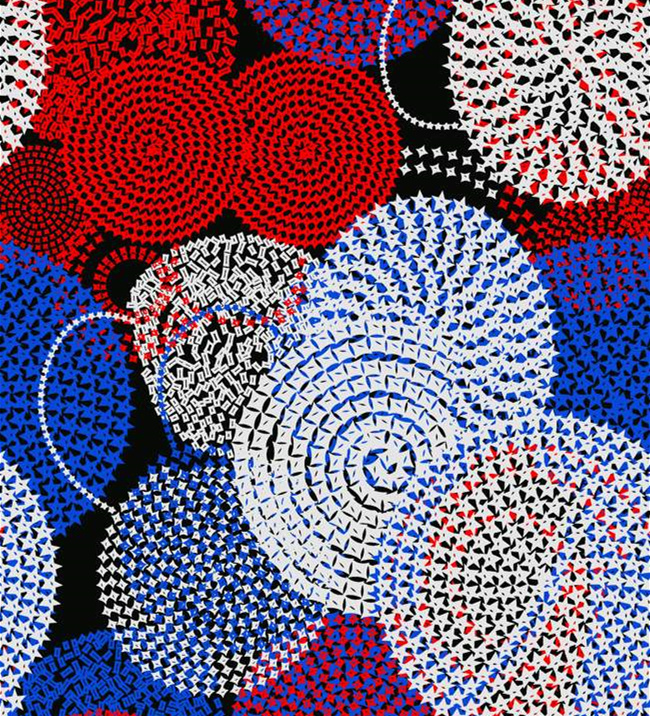 抽象几何螺旋纹面料印花素材,适用于时尚服装印花设计