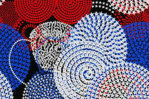 抽象几何螺旋纹面料印花素材，适用于时尚服装印花设计