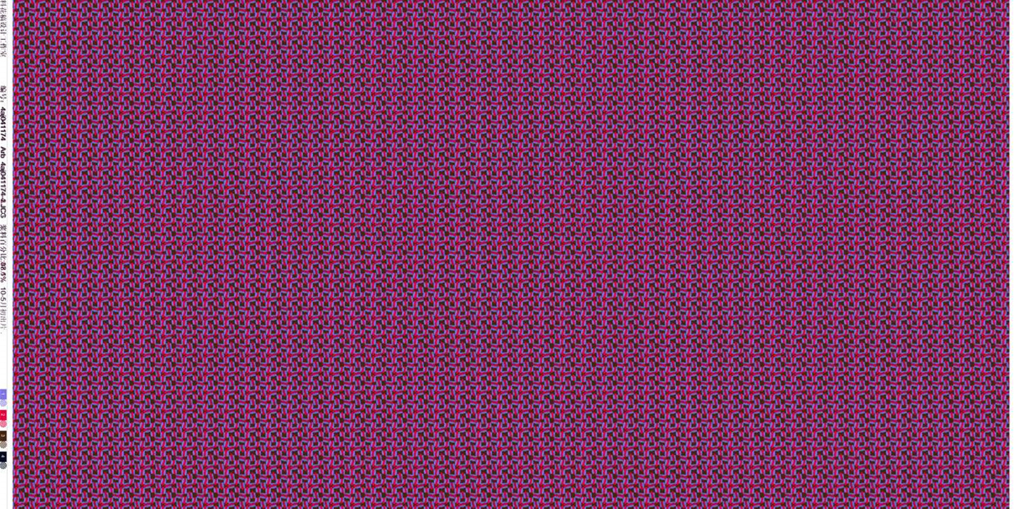 紫红几何交织面料印花素材,适用于服装印花设计与数码印染