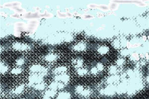 清新蓝灰渐变云纹面料印花素材，适用于春夏服装印花设计