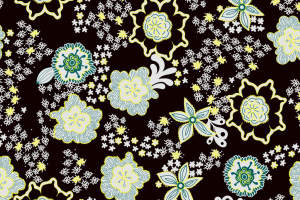 复古手绘风花卉面料印花素材，适用于春夏服装印花设计