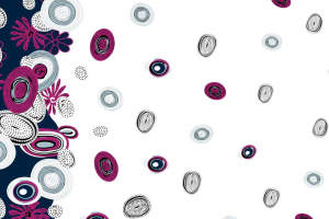 抽象几何花卉面料印花素材，适用于服装印花设计与数码印染