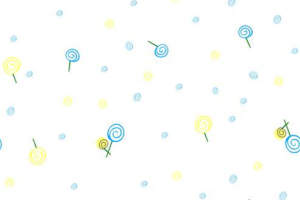 清新糖果螺旋图案面料印花素材，适用于儿童服装印花设计