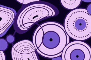 紫色抽象几何面料印花素材，适用于服装印花设计与数码印染