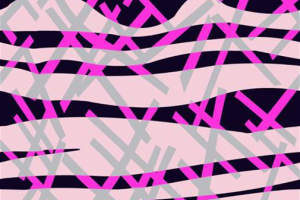 抽象波浪线条面料印花素材，适用于潮流服装印花设计