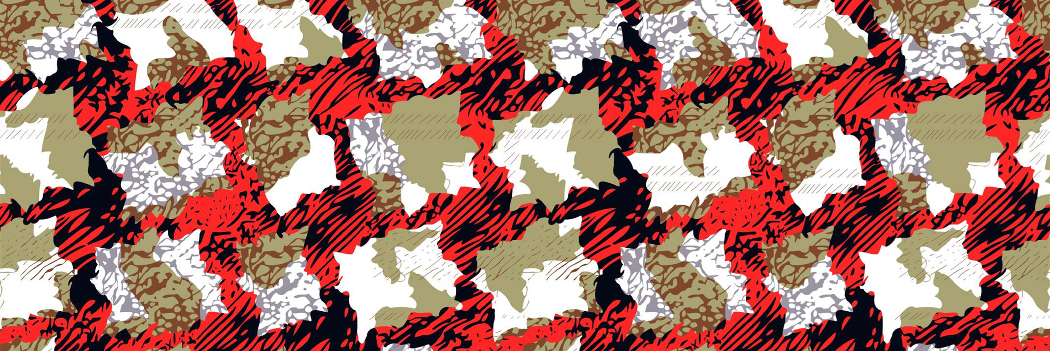 复古迷彩风面料印花素材,适用于服装印花设计的高清无缝图案