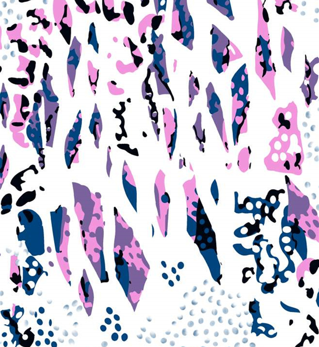 抽象泼墨风面料印花素材,适用于时尚服装印花设计