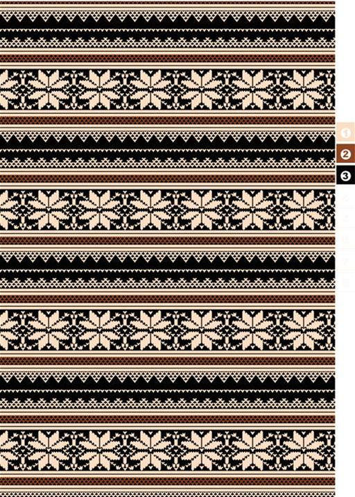 复古民族风条纹雪花图案面料印花素材,适用于服装印花设计