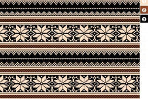 复古民族风条纹雪花图案面料印花素材，适用于服装印花设计