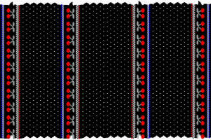 民族风条纹面料印花素材，适用于服装印花设计的高清花型图