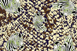 斑马纹抽象艺术面料印花素材，适用于潮流服装印花设计