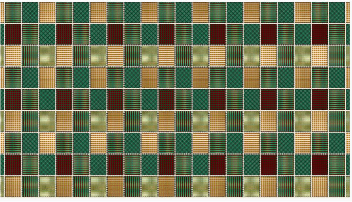 复古格纹拼接面料印花素材,适用于服装印花设计与数码印制