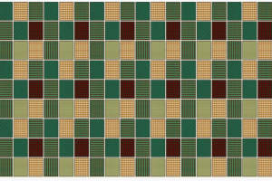 复古格纹拼接面料印花素材，适用于服装印花设计与数码印制