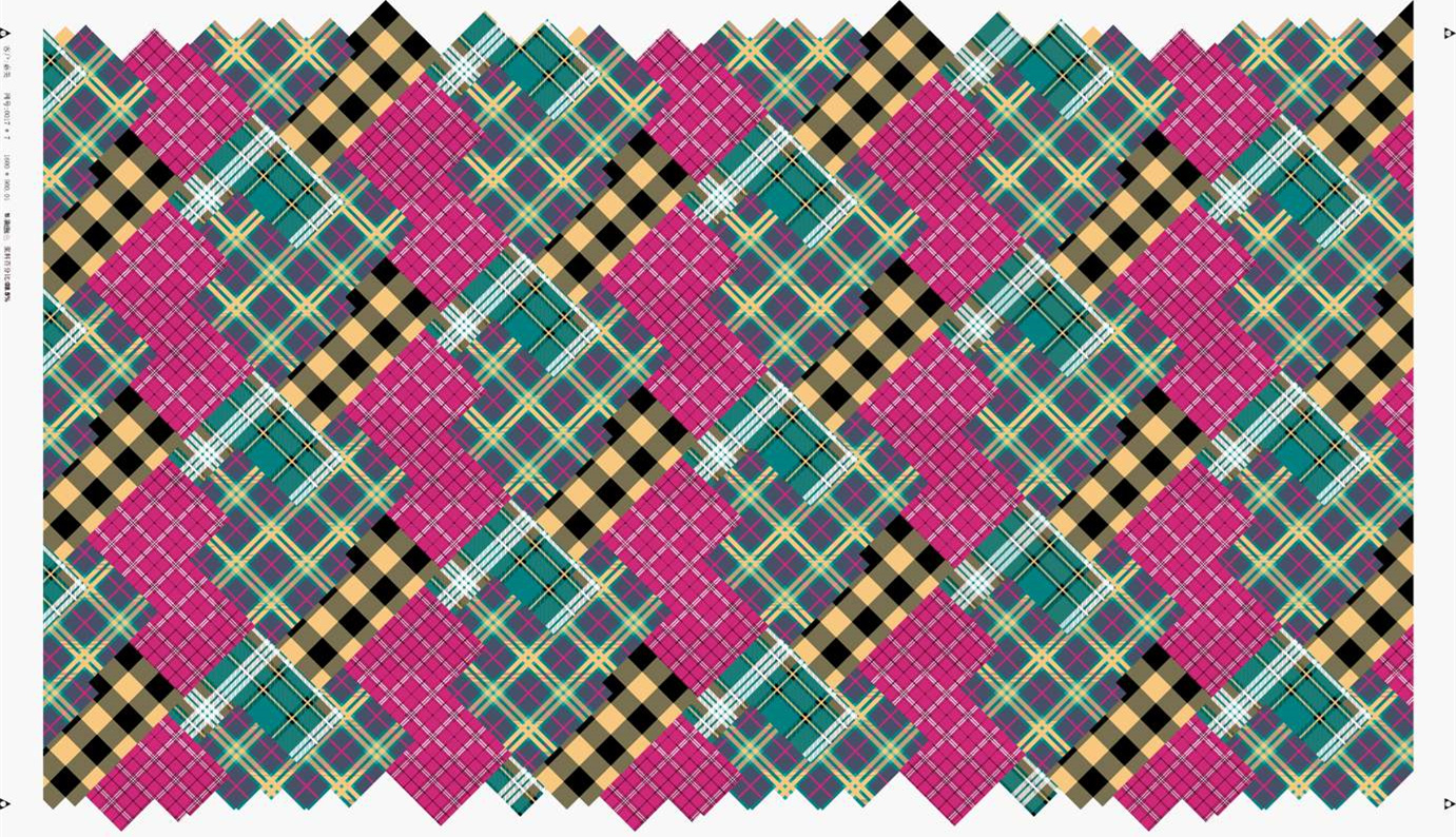 多色格纹面料印花素材图,适用于服装印花设计与数码打样