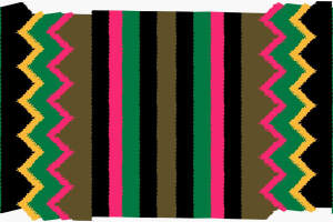 几何锯齿条纹面料印花素材，适用于服装印花设计与数码印染