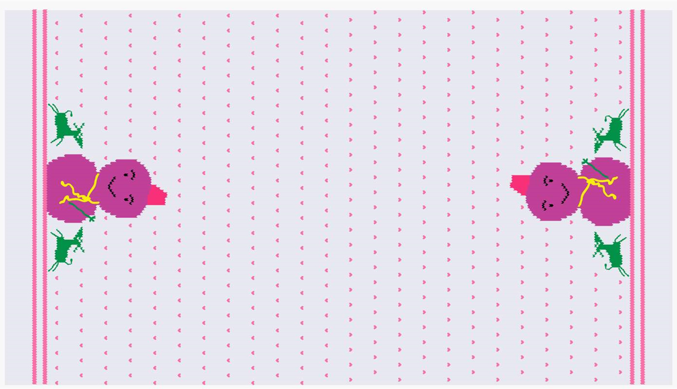 像素风可爱花卉鹿纹面料印花素材,适用于儿童服装印花设计