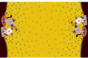 可爱猫咪主题面料印花素材，适用于儿童服装印花设计