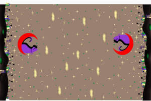 梦幻星空猫月纹面料印花素材，适用于儿童服装印花设计