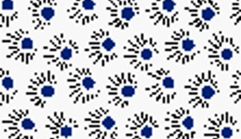 蓝白几何放射纹面料印花素材,适用于休闲服装印花设计