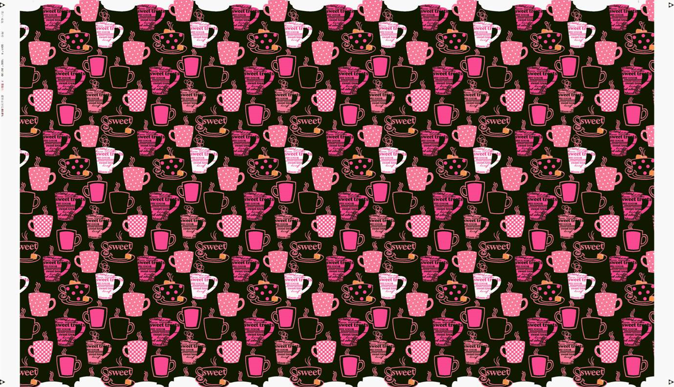 甜品主题面料印花素材图,适用于服装印花设计与童趣风格服饰