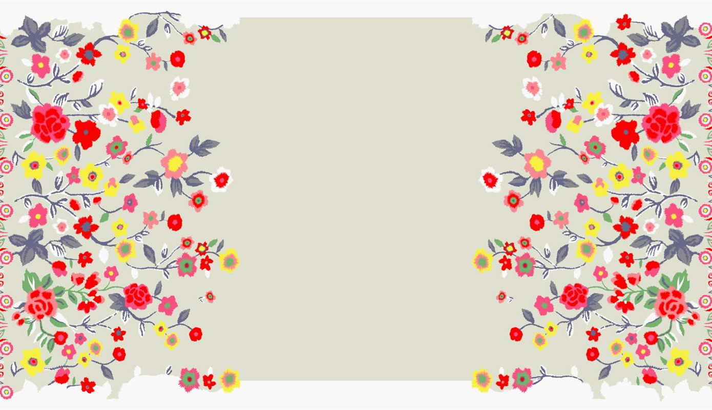 清新手绘风花卉面料印花素材,适用于春夏服装印花设计