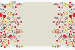 清新手绘风花卉面料印花素材，适用于春夏服装印花设计