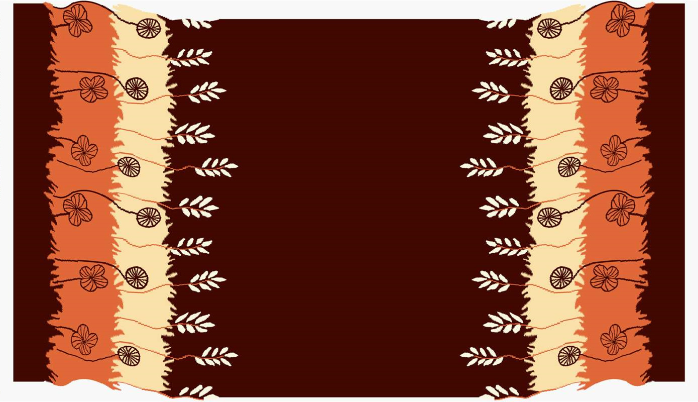 复古手绘风面料印花素材,适用于服装印花设计的边饰花型图案