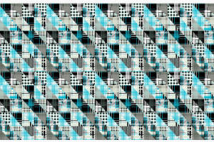 几何拼接风面料印花素材，适用于休闲服装印花设计