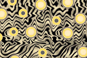 抽象波浪纹理面料印花素材，适用于时尚服装印花设计