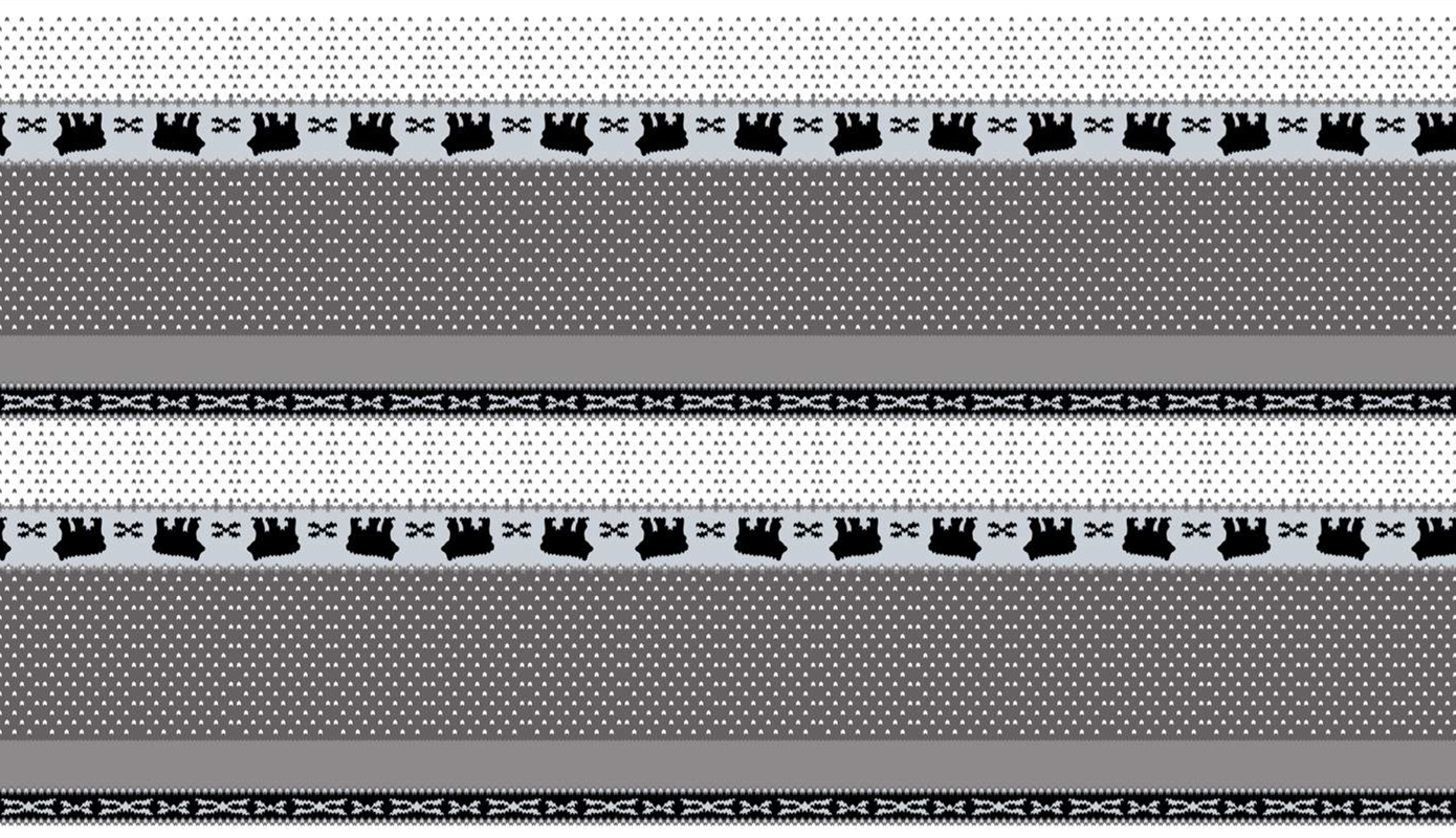 北欧风几何熊纹面料印花素材,适用于服装印花设计