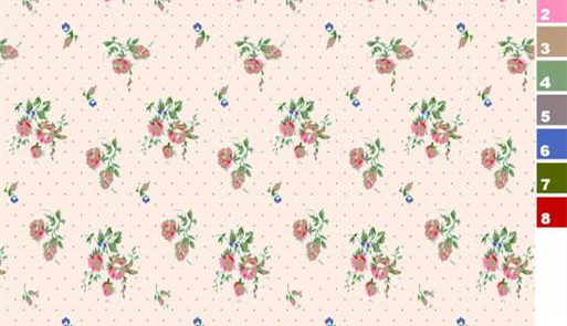 复古小碎花面料印花素材,适用于女装衬衫与连衣裙服装印花设计