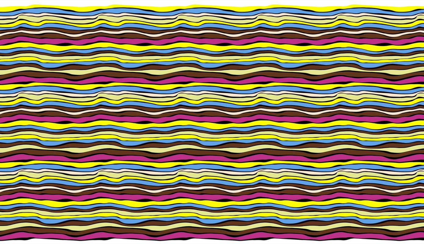 波浪条纹面料印花素材图,适用于服装印花设计与数码印染