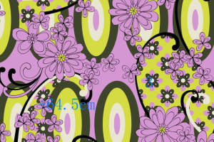 复古紫绿撞色花卉面料印花素材，适用于服装印花设计