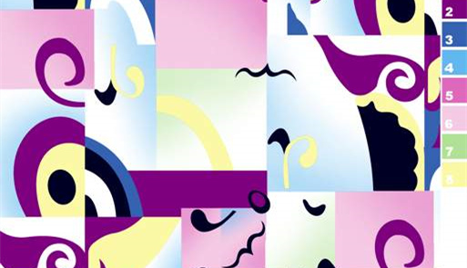 抽象几何风面料印花素材,适用于服装印花设计与创意服饰开发