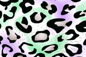 梦幻渐变豹纹面料印花素材，适用于时尚服装印花设计