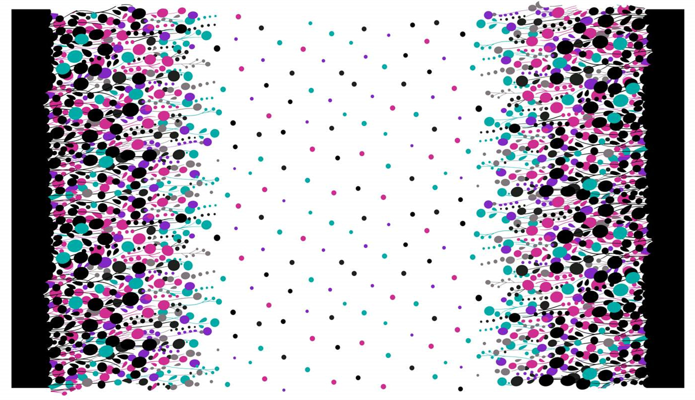 抽象波点流线面料印花素材,适用于时尚服装印花设计