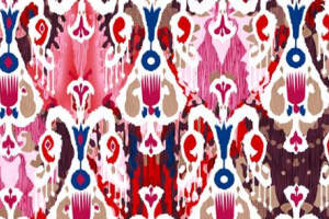 复古民族风面料印花素材图，适用于服装印花设计与数码印染