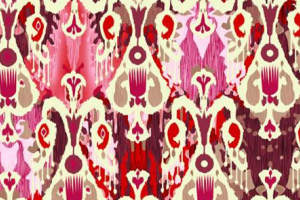 复古抽象花卉面料印花素材，适用于服装印花设计与数码印染