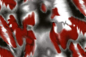 抽象泼墨红黑纹理面料印花素材，适用于高端服装印花设计