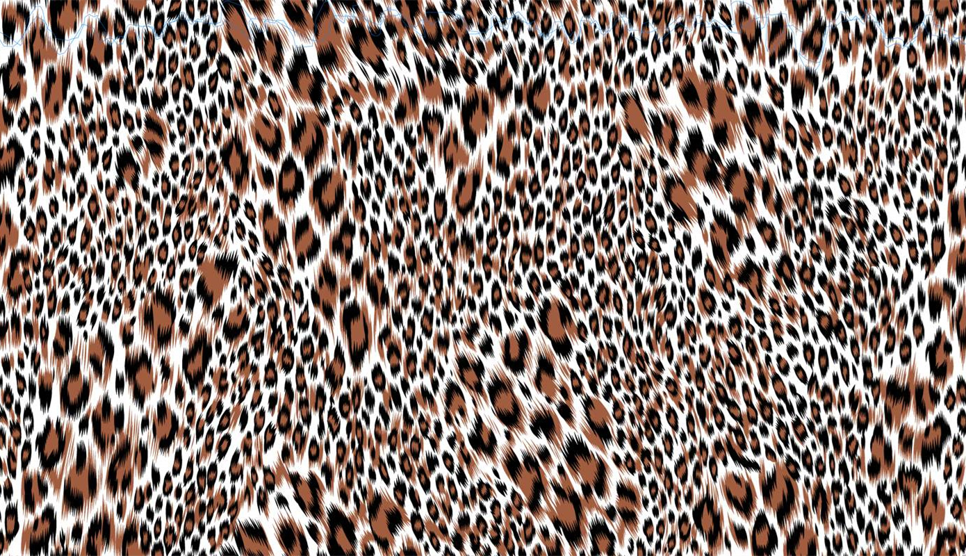 经典豹纹面料印花素材图,适用于服装印花设计与数码印染