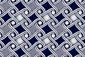 经典几何波浪纹面料印花素材，适用于服装印花设计与数码印制