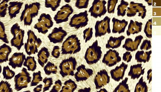 经典豹纹面料印花素材,适用于服装印花设计与时尚服饰开发