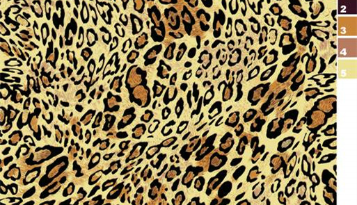 经典豹纹面料印花素材,适用于服装印花设计与时尚服饰开发