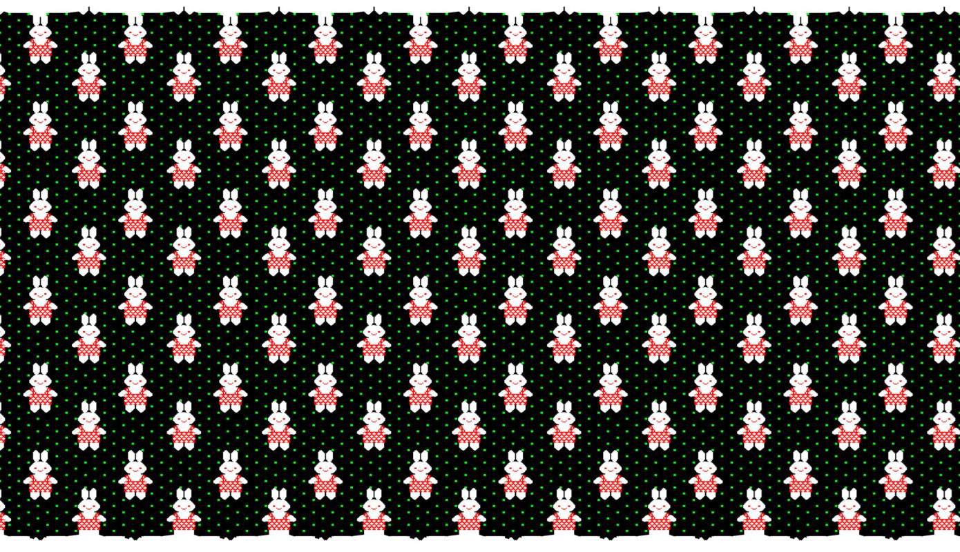 可爱兔子格纹面料印花素材,适用于儿童服装印花设计