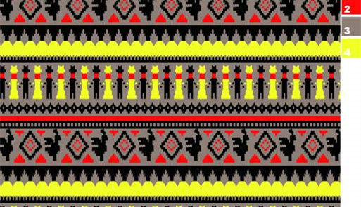 民族风几何条纹面料印花素材,适用于服装印花设计与批量生产