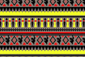 民族风几何条纹面料印花素材，适用于服装印花设计与批量生产