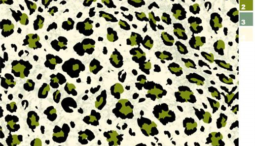 复古豹纹面料印花素材图,适用于服装印花设计与数码印染