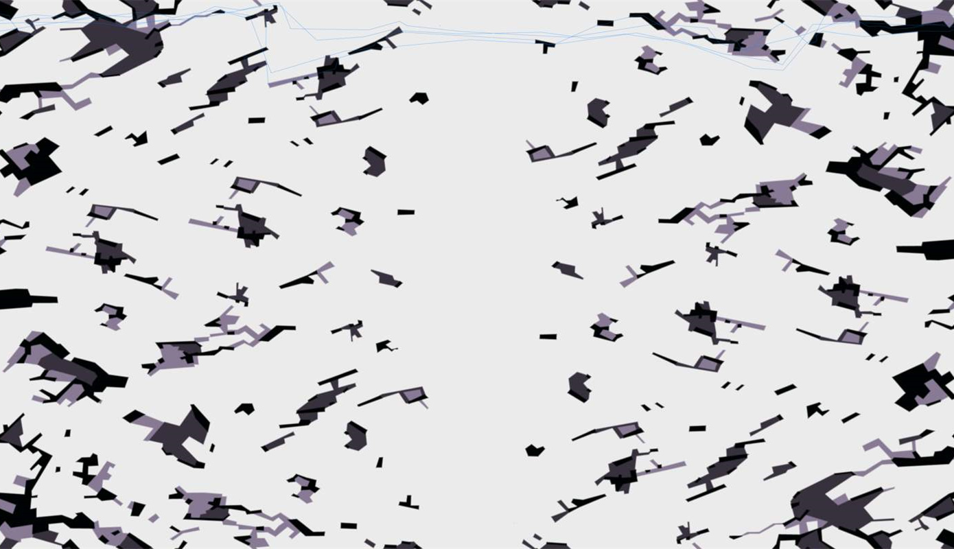 抽象几何碎形面料印花素材,适用于现代服装印花设计