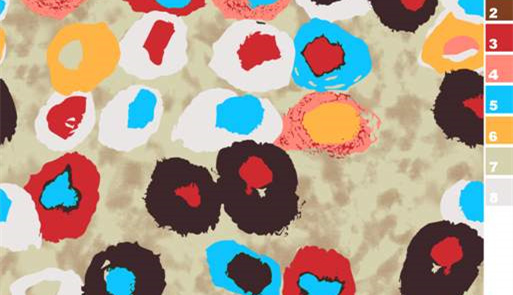 抽象斑点风面料印花素材,适用于休闲服装印花设计